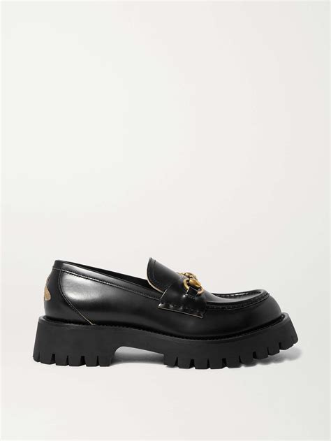 gucci leather bit loafers|gucci horsebit platform loafer.